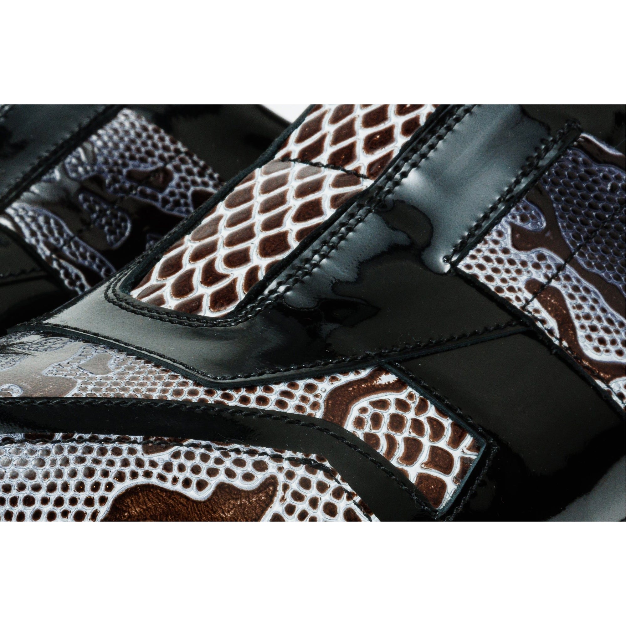 The Milano Snk Black & White Leather Men Sneaker