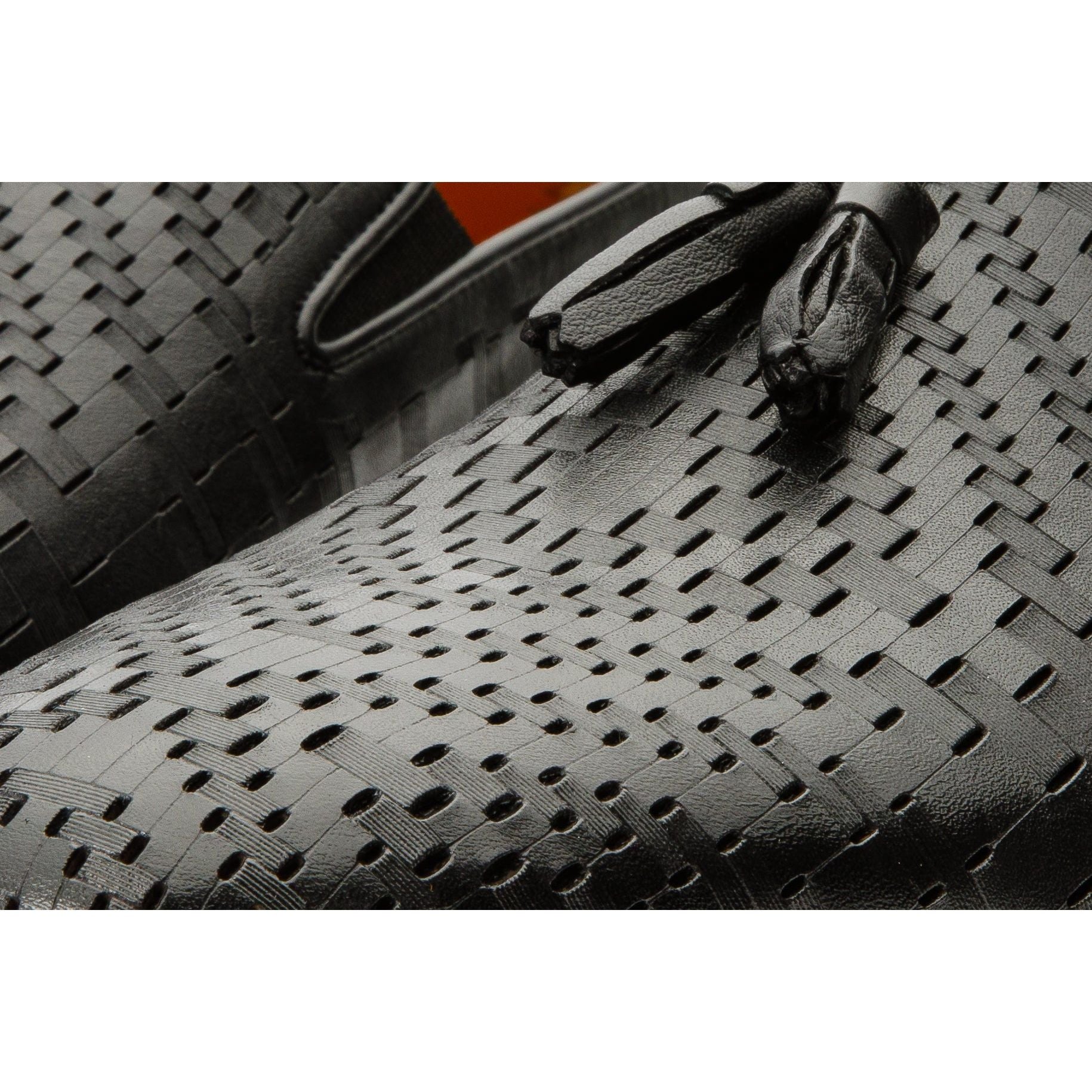The Meram Black Leather Tassel Slip-On Loafer Men Shoe