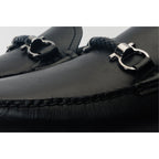 Pavia Black Leather Bit Drive Loafer Men Shoe