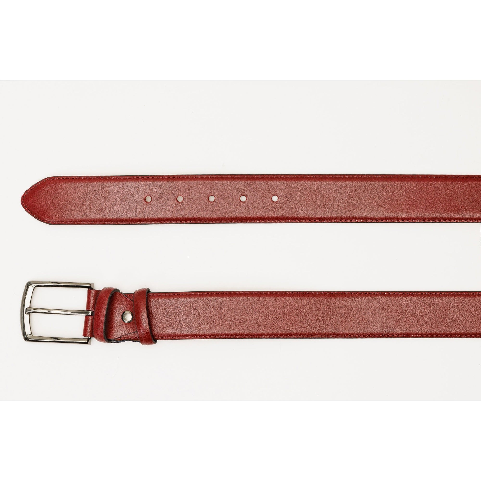 The Royal Hand Craft Burgundy Leather Belt