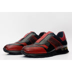 The Milano Snk Red Leather Men Sneaker