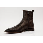 The Boss Brown Pythn Snk Zip-Up Leather Men Boot Limited Edition