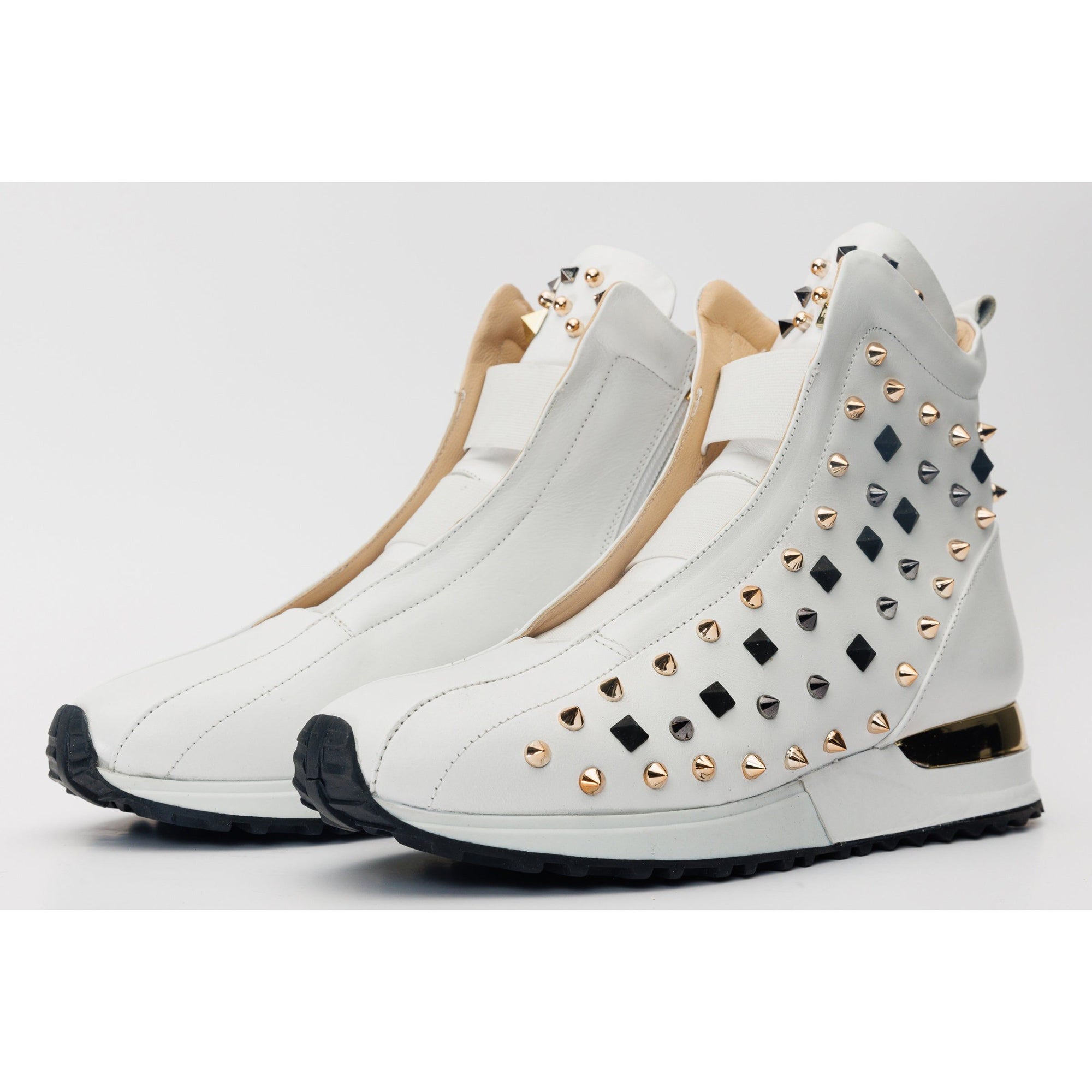 The Infanta High-Top White Spike Leather Men Sneaker Limited Edition