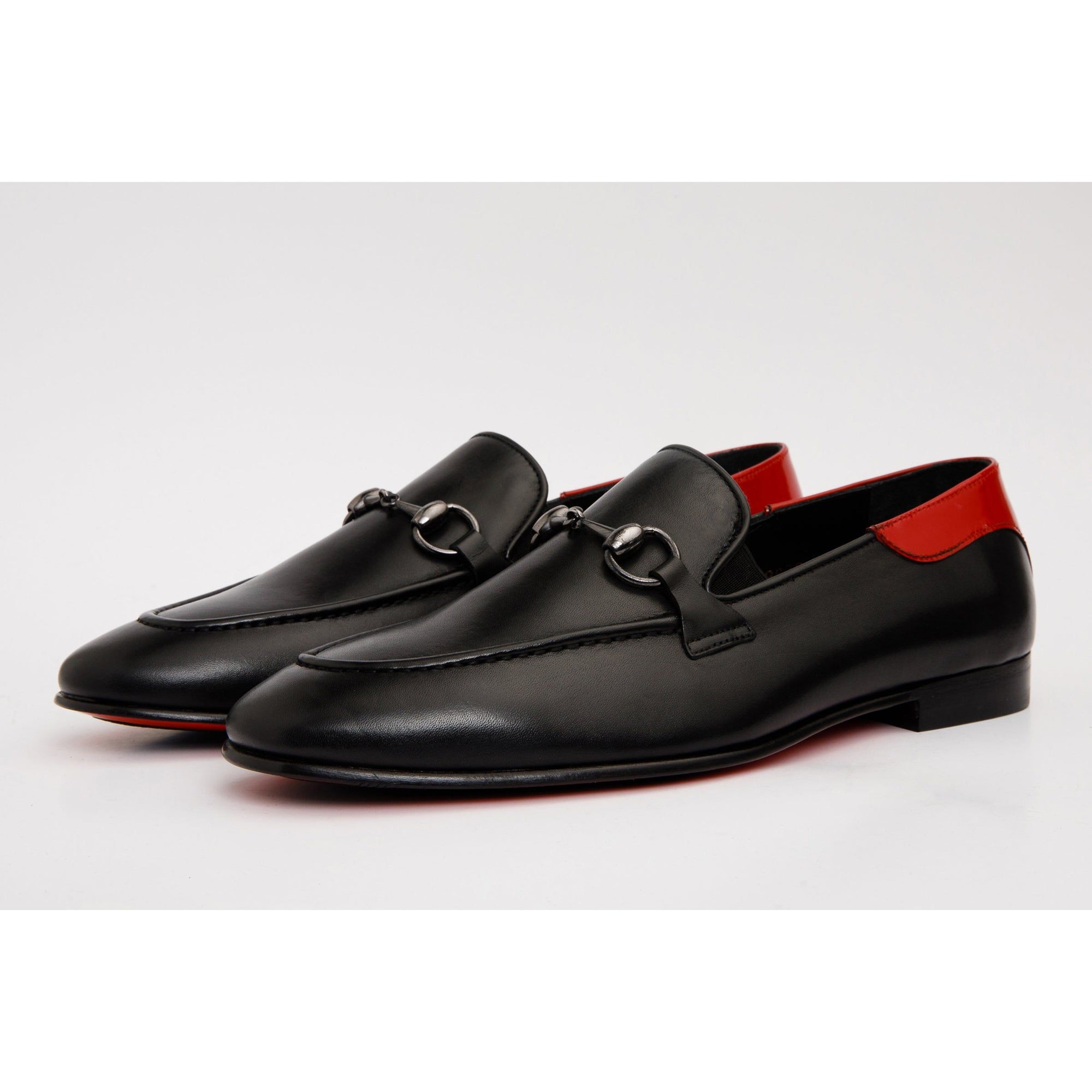 The Maratea Black Leather shoe Bit Loafer Men  Shoe