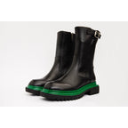 The Yako Black Leather Mid Calf Women Boot Final Sale!