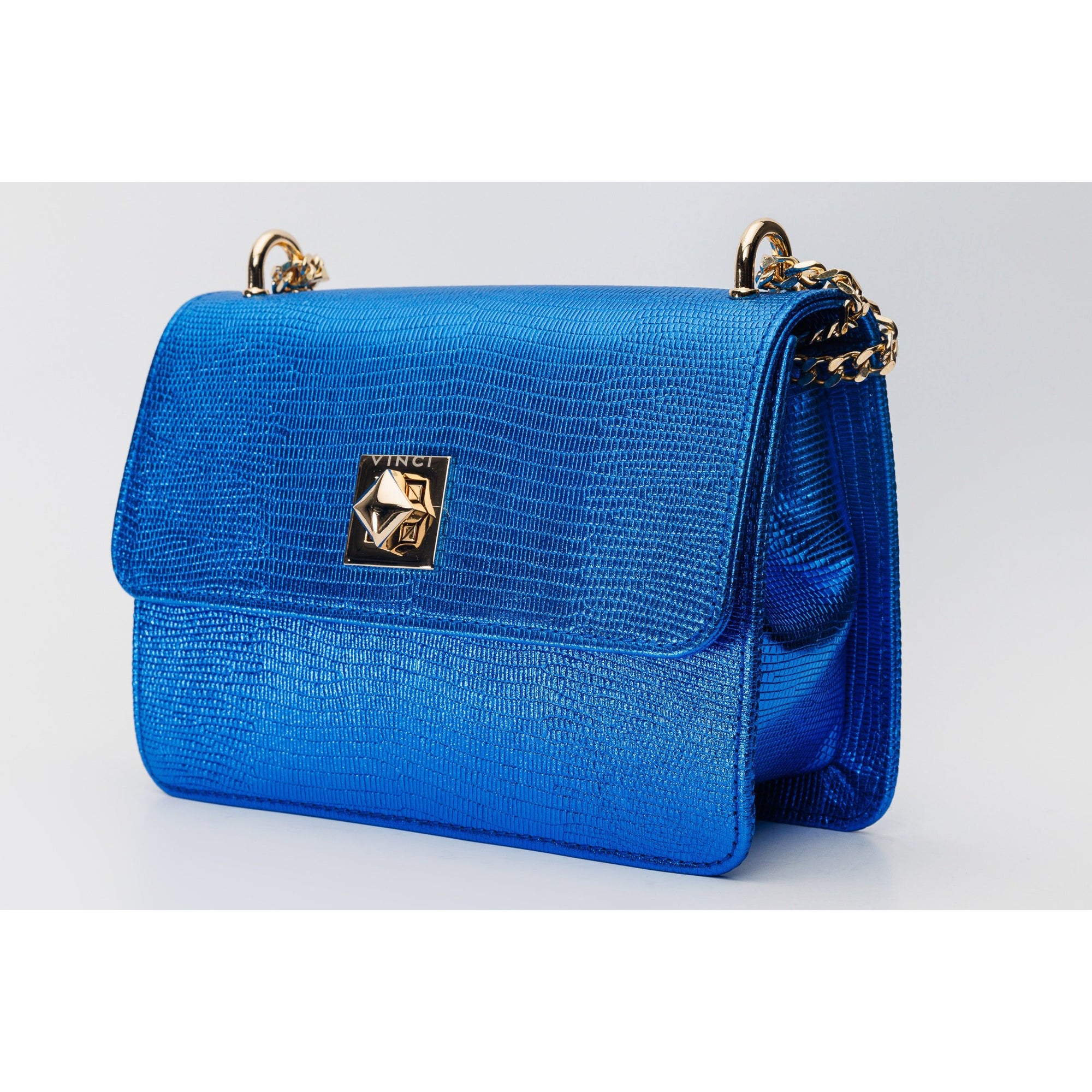 The Maple Sax Blue Leather Handbag