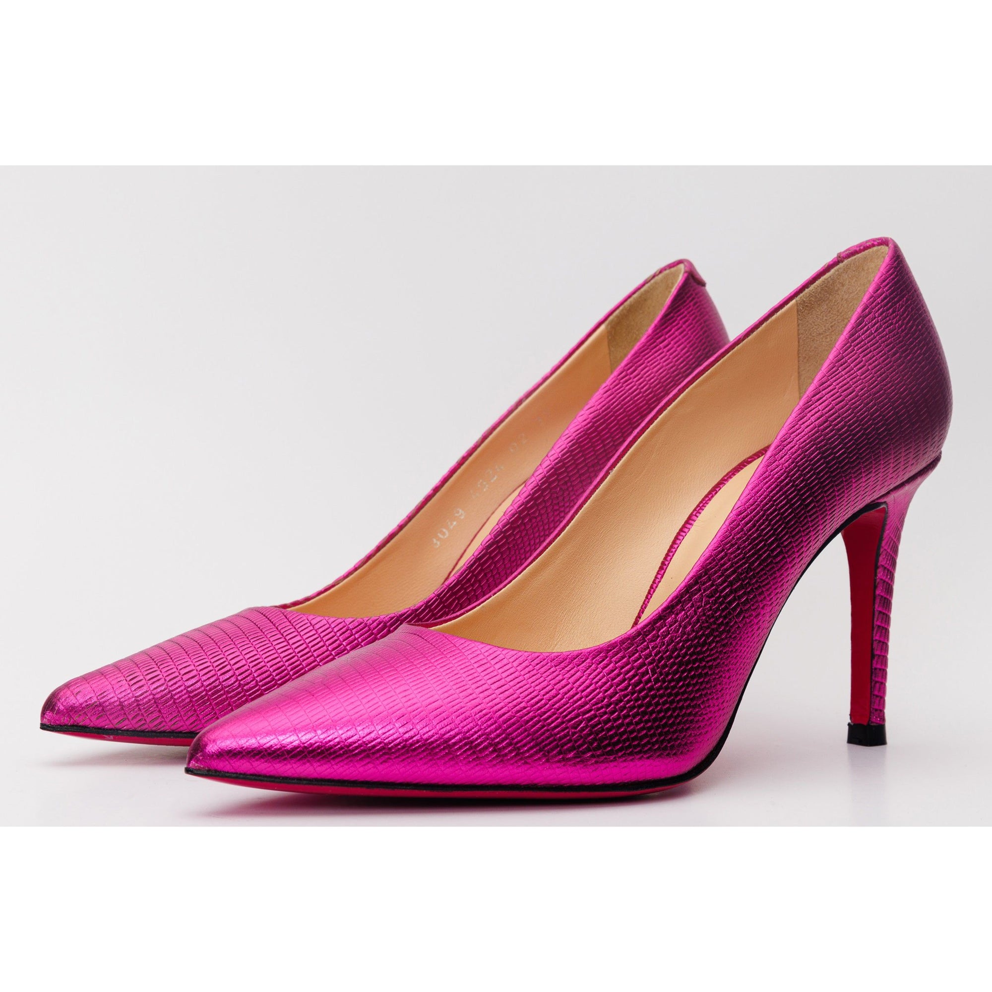 The Maple Fuchsia Leather Pump Fuchsia Sole Women Shoe