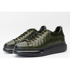 The Adler Green Snake Leather Men Sneaker Limited Edition