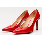 Vinci The Ege Red Leather Pump Fuchsia Sole Women Shoes