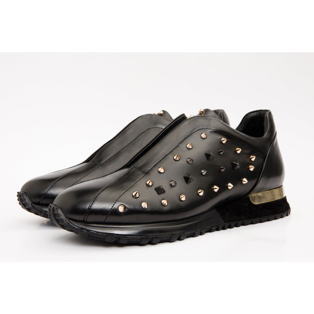 The Infanta Black Spike Leather Men  Sneaker Limited Edition