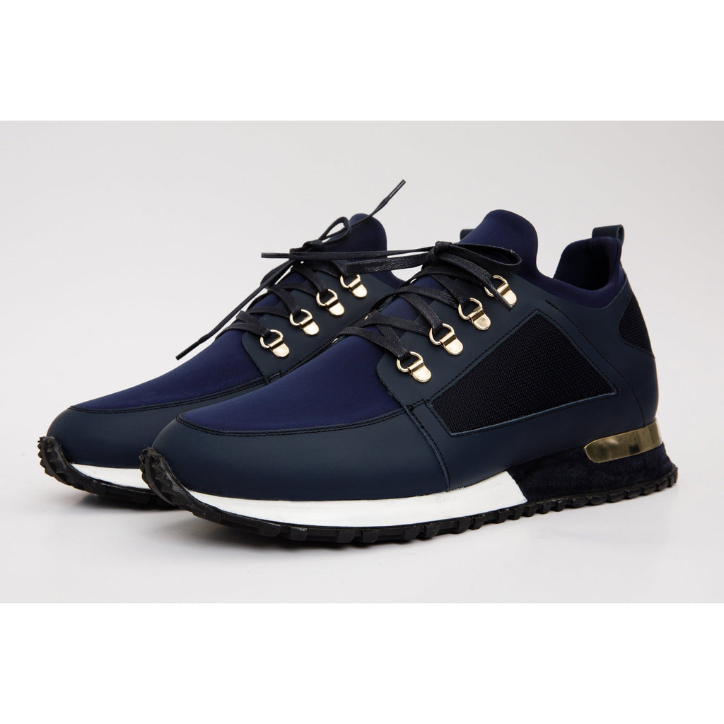 The Emir Navy Leather Men Sneaker