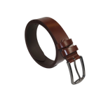 Men's Belt By PICCODER Turkey Genuine Leather Solid 3000 Brown