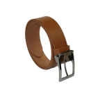 Men's Belt By PICCODER Turkey Genuine Leather Solid 3000 Tan