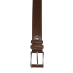 Men's Belt By PICCODER Turkey Genuine Leather Solid 3100 Brown