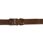 Men's Belt By PICCODER Turkey Genuine Leather Solid 3100 Brown