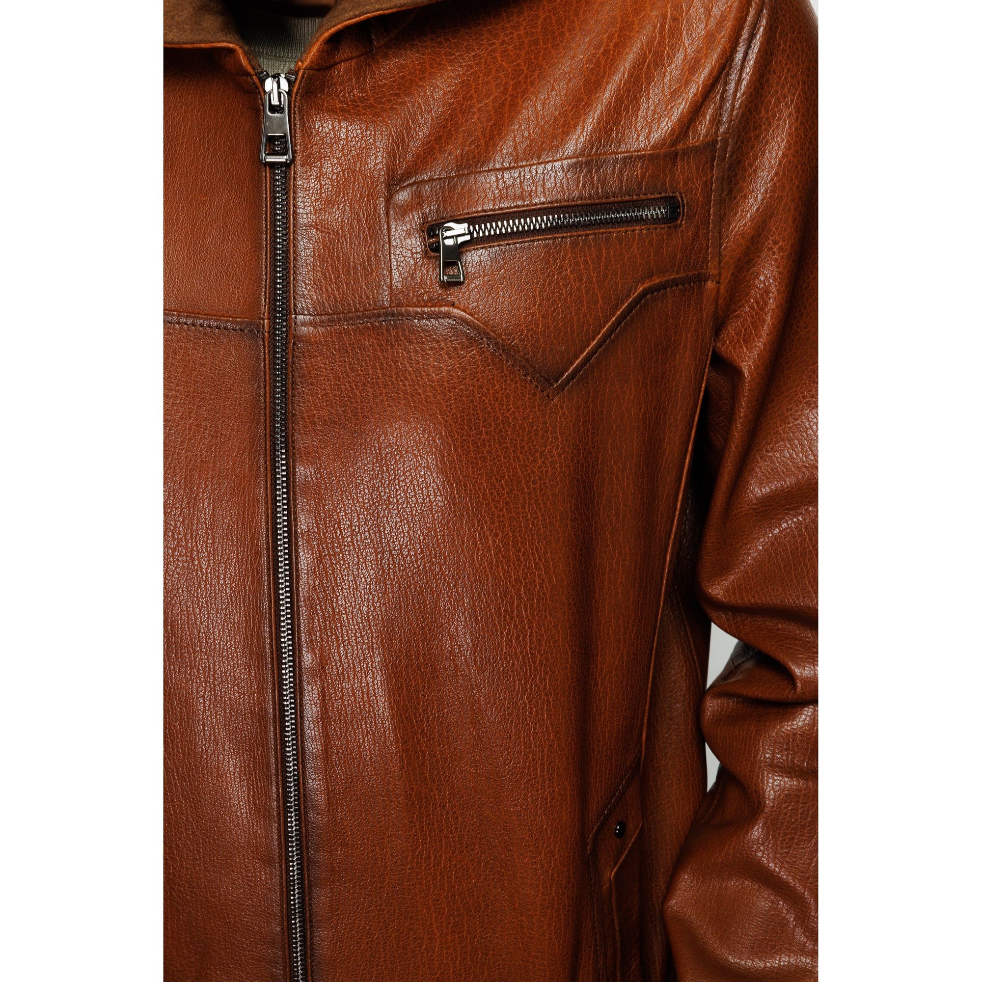 The Byron Ribi Brown Leather Men Jacket