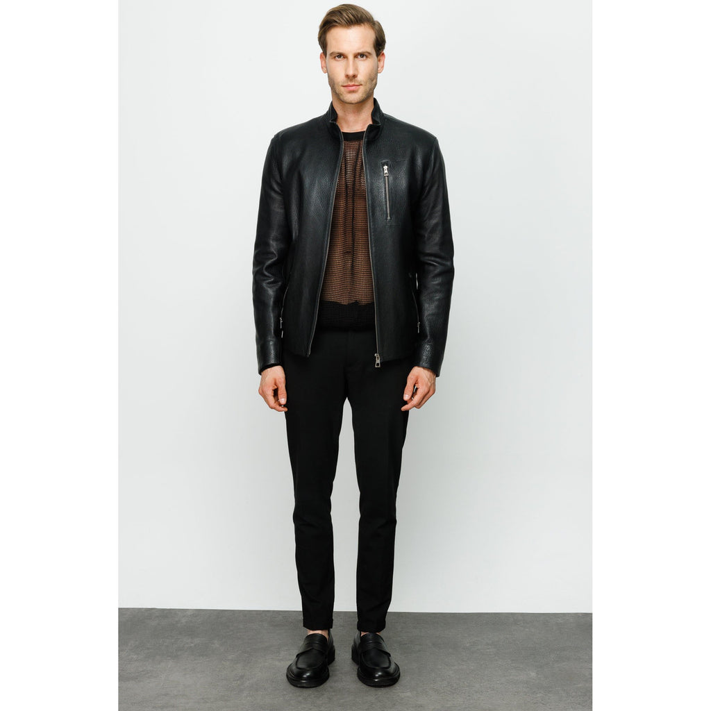 The Blanchard Black Leather Men Jacket