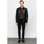 The Blanchard Black Leather Men Jacket