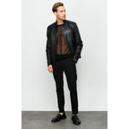 The Blanchard Black Leather Men Jacket
