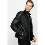 The Blanchard Black Leather Men Jacket