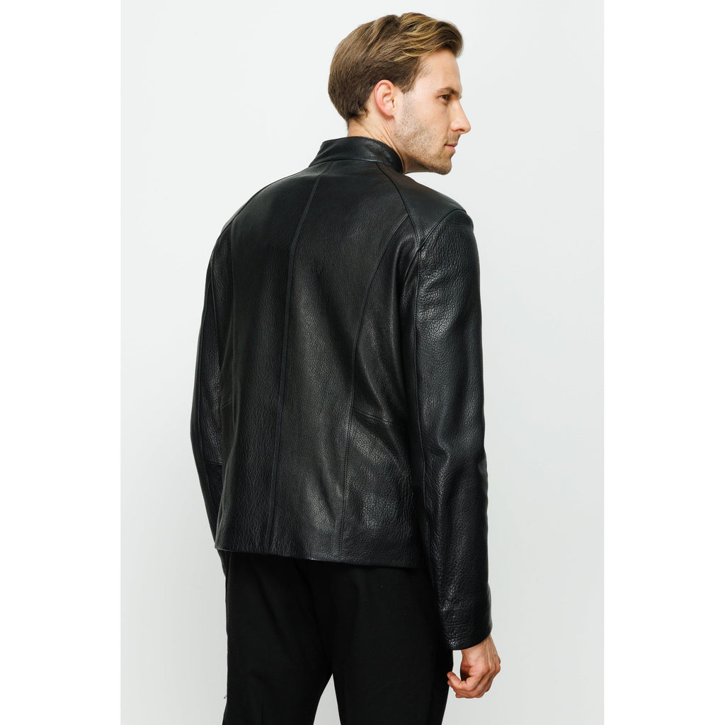 The Blanchard Black Leather Men Jacket