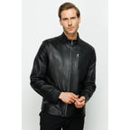 The Blanchard Black Leather Men Jacket