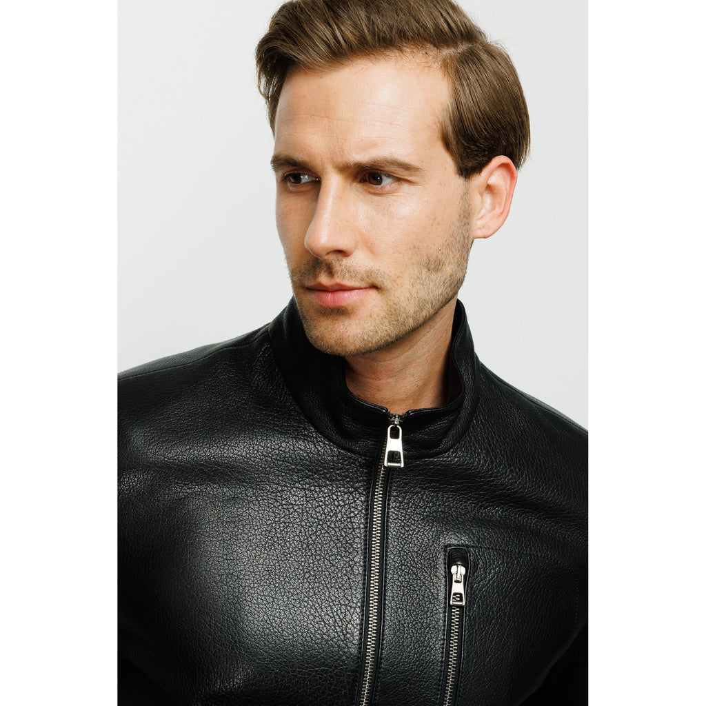 The Blanchard Black Leather Men Jacket