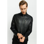 The Blanchard Black Leather Men Jacket