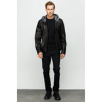 The Byron Ribi Black Leather Men Jacket