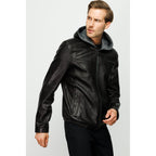 The Byron Ribi Black Leather Men Jacket