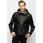 The Byron Ribi Black Leather Men Jacket