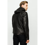 The Byron Ribi Black Leather Men Jacket