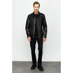 The Emerson Black Leather Men Jacket