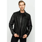 The Emerson Black Leather Men Jacket