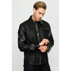 The Emerson Black Leather Men Jacket