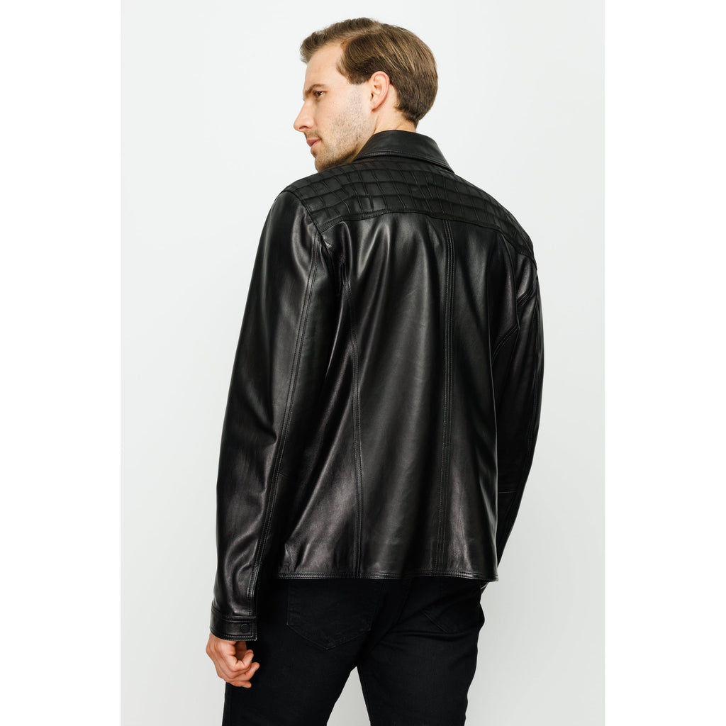 The Emerson Black Leather Men Jacket