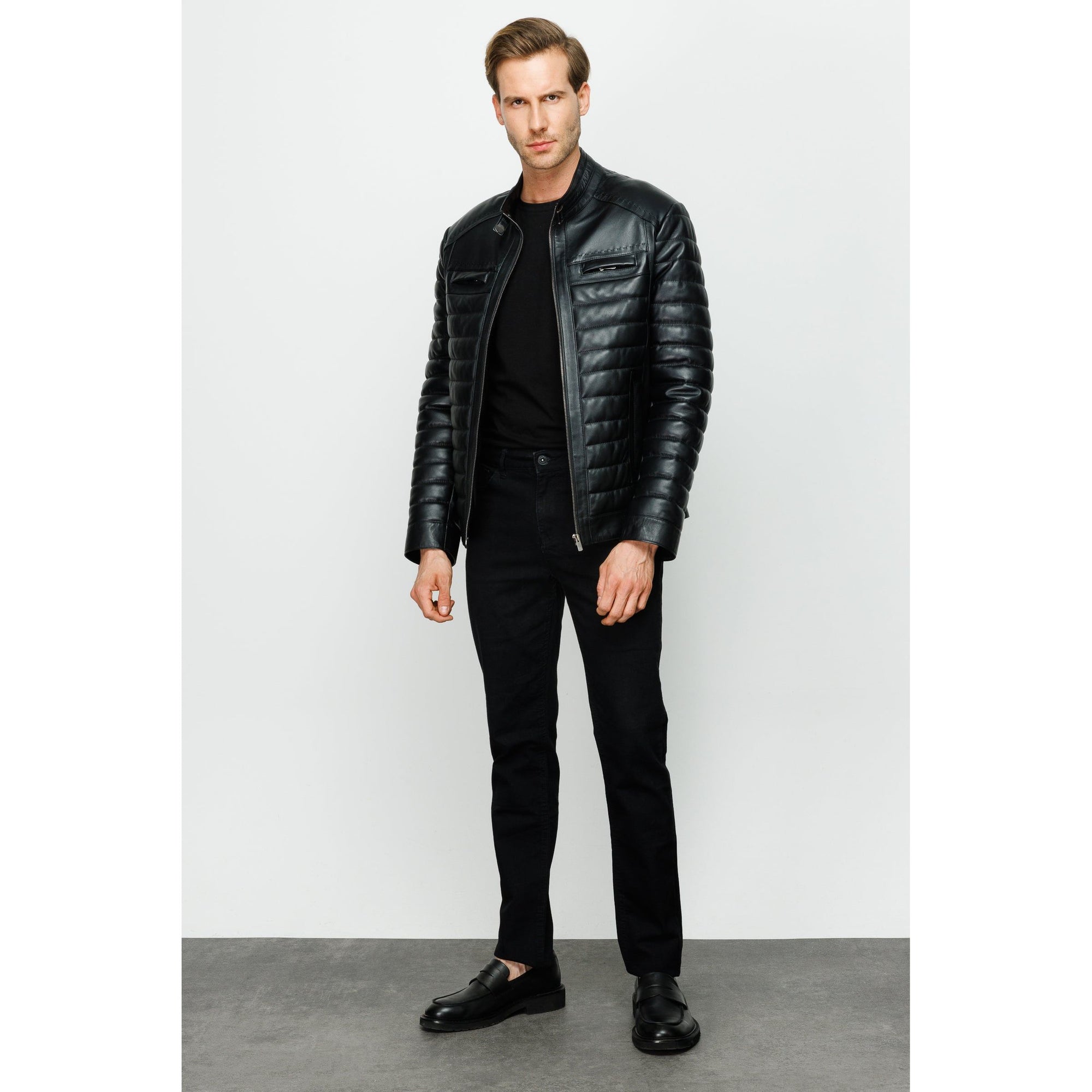 The Wilkerson Black Leather Men Jacket