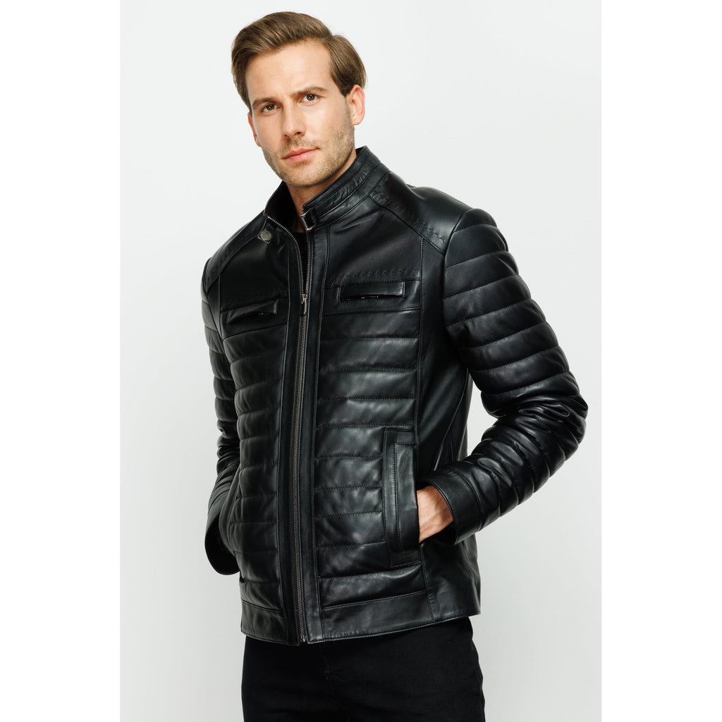 The Wilkerson Black Leather Men Jacket
