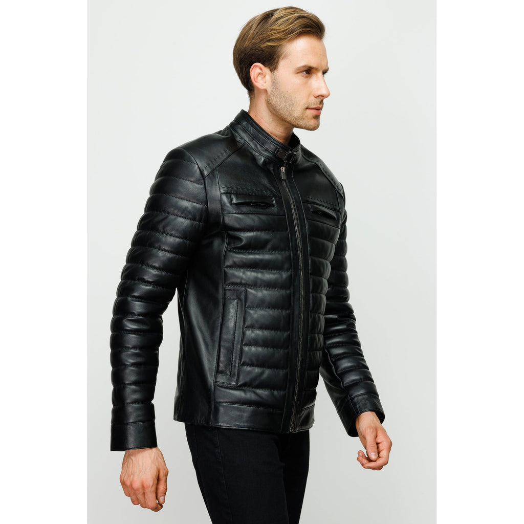 The Wilkerson Black Leather Men Jacket