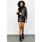 The Singapore Black Leather Women Jacket