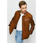The Emerson Tan Leather Men Jacket