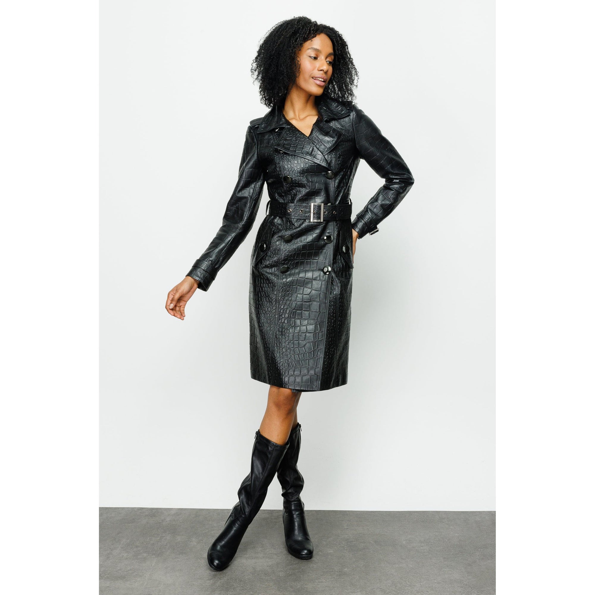 The Folcata Black Leather Women Jacket