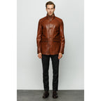 Vinci The Barclay Brown Leather Men Jacket
