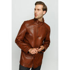 Vinci The Barclay Brown Leather Men Jacket
