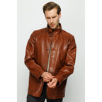 Vinci The Barclay Brown Leather Men Jacket