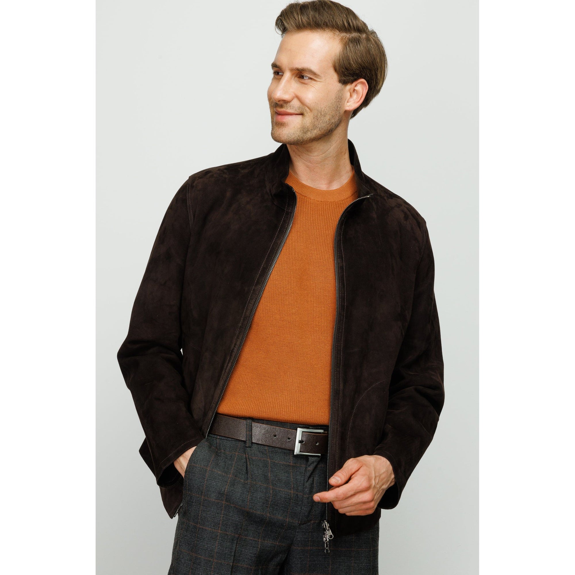 The Alba Black Leather Men Jacket