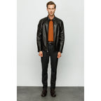 Vinci The Del Rio Leather Black Men Jacket