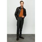 Vinci The Del Rio Leather Black Men Jacket