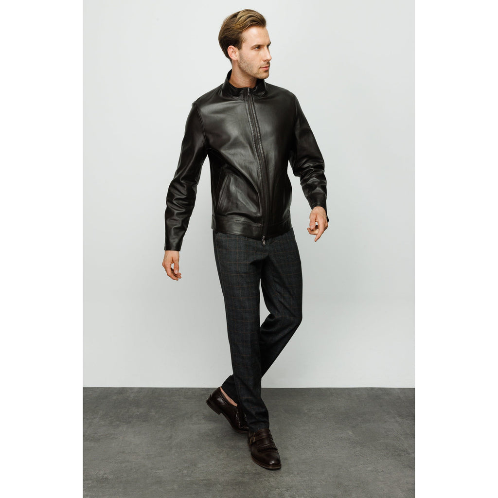 Vinci The Del Rio Leather Black Men Jacket