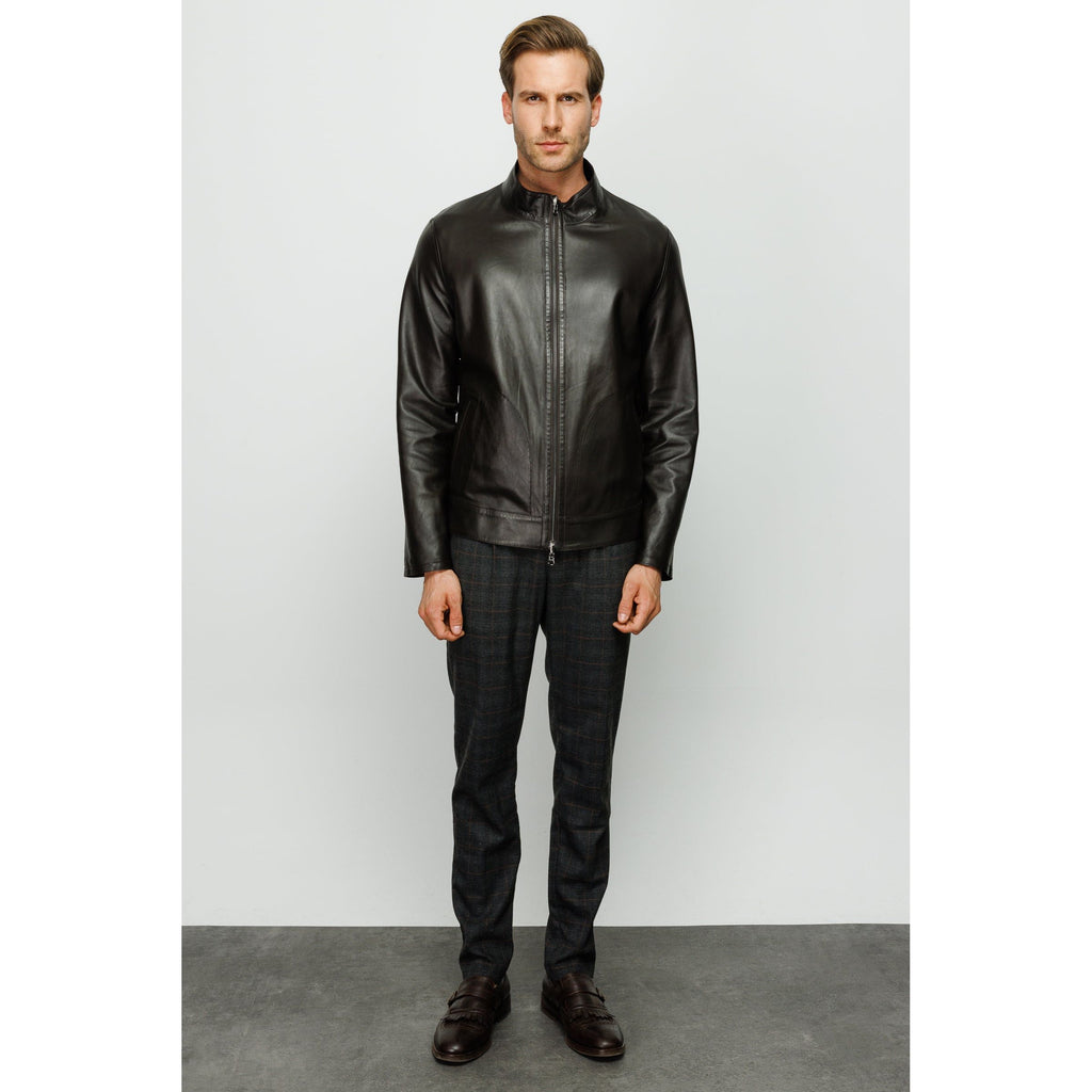 Vinci The Del Rio Leather Black Men Jacket